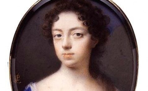 Cropped painting of poet Anne Finch, Countess of Winchilsea.