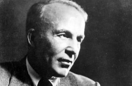 Black and white headshot of poet Archibald Macleish.