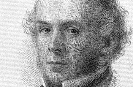 Illustrated black and white headshot of poet Arthur Hugh Clough.