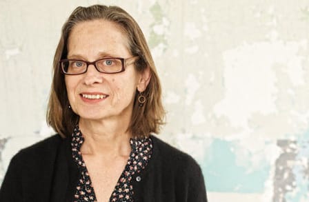Color photograph of short-story writer, novelist and translator Lydia Davis