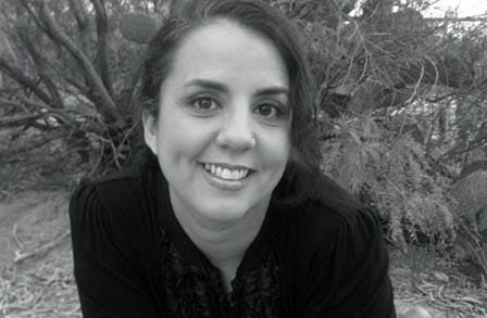 Black and white portrait of Carmen Giménez Smith