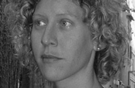 Black and white headshot of poet Catherine Wing.