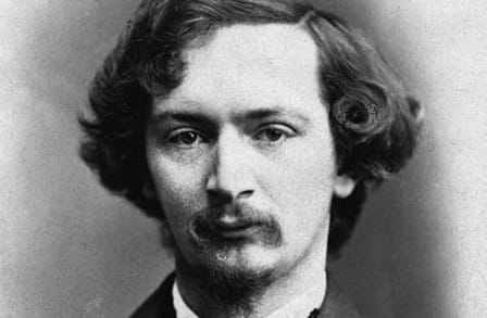 Black and white headshot of British poet Algernon Charles Swinburne