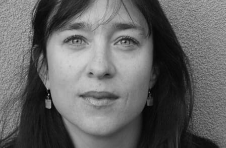 Black and white photograph of poet Kate Northrop