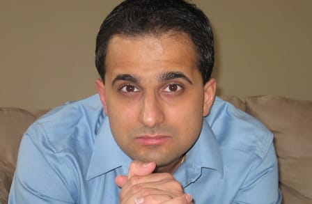 Headshot of poet Amit Mujmudar.