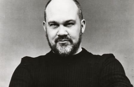 Black and white headshot of poet Tom Disch.