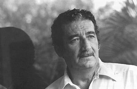 Black and white photograph of Mexican poet Jaime Sabines