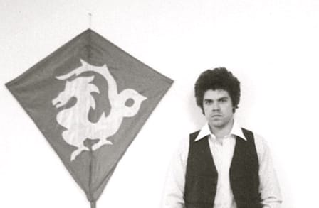 Image of Frank Stanford with a dragon kite