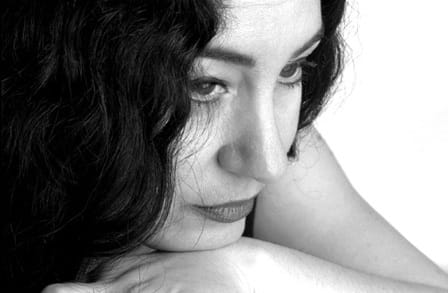 Black and white photograph of poet and filmmaker Nada Gordon