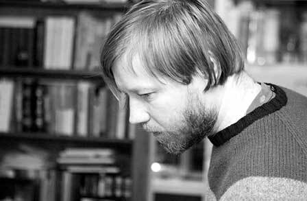 Black and white photograph of Russian-American poet Philip Nikolayev