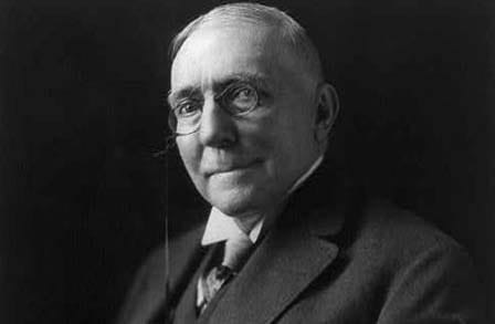 Black and white headshot of writer James Whitcomb Riley