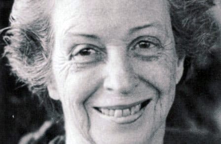 Black and white headshot of poet Josephine Jacobsen.
