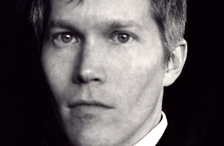 Black and white headshot of poet Mark Wunderlich.