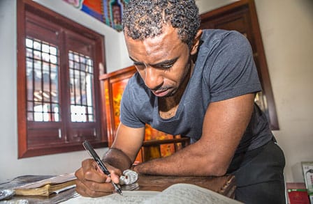 Color photograph of poet Kyle Dargan