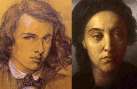 Portraits of Dante Gabriel Rossetti and Christina Rossetti