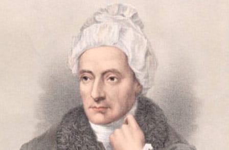 Cropped portrait of William Cowper