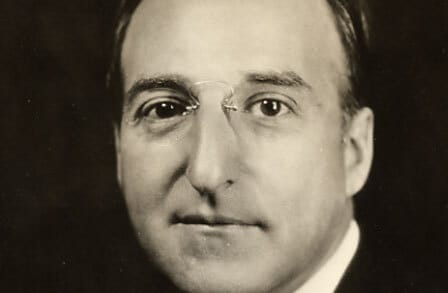 Black and white headshot of poet Louis Untermeyer