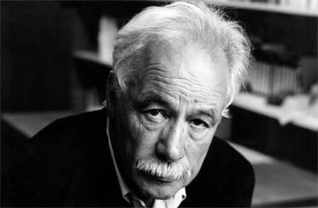 Black and white portrait of poet W. G. Sebald