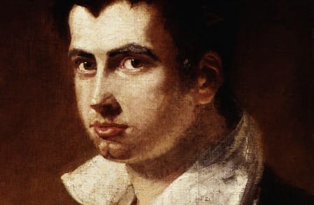 Portrait of Leigh Hunt.