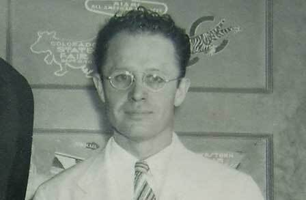 Black  and white headshot of poet Thomas Hornsby Ferril.