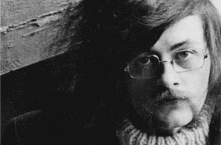 Black and white headshot of poet Thomas James