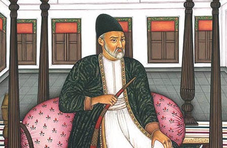 Illustration of Urdu and Persian poet Mirza Asadullah Khan Ghalib