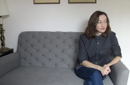 Color photograph of Czech-Canadian poet Jana Prikryl