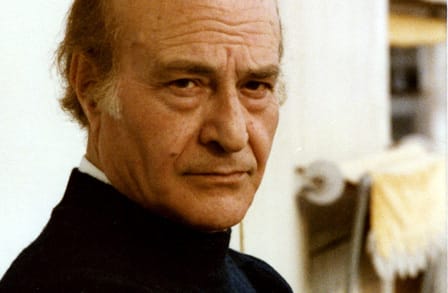 Cropped photo of poet Odysseus Alepoudelis-Elytis in a tuxedo.