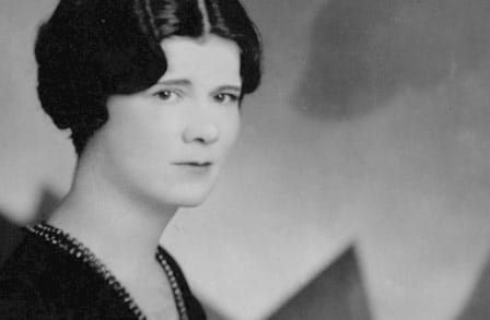 Black and white headshot of poet Elinor Wylie.