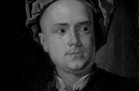 Black and white portrait of poet John Gay.