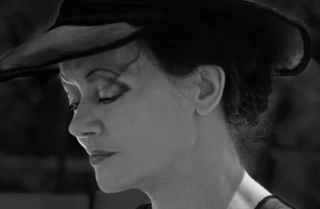 Black and white photograph of Italian poet Patrizia Valduga