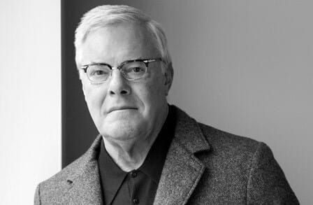 Black and white headshot of poet John Koethe.