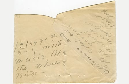 Image of an Emily Dickinson's envelope poem