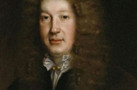 Oil on canvas portrait of 17th century poet John Dryden