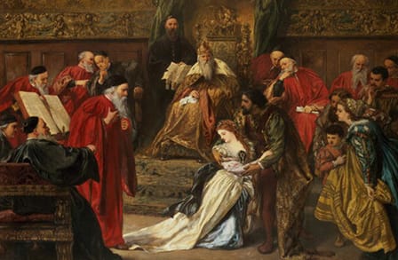 Sir John-Gilbert's painting, Cordelia in the Court of King Lear