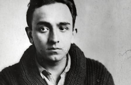 Black and white headshot of poet Emanuel Carnevali.