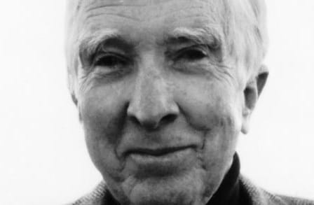 Black and white headshot of writer John Updike.