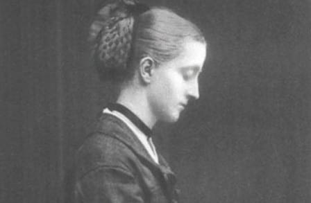 Black and white photograph of the English children's book author Juliana Horatia Ewing