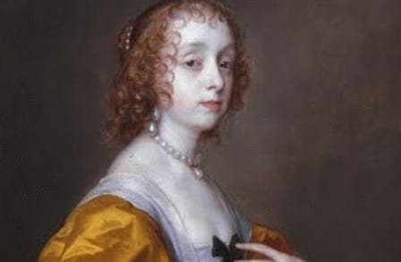 Oil painting of English 17th century anonymous poet Ephelia