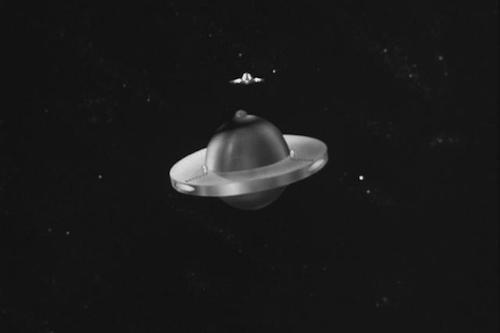 Flying Saucer in space