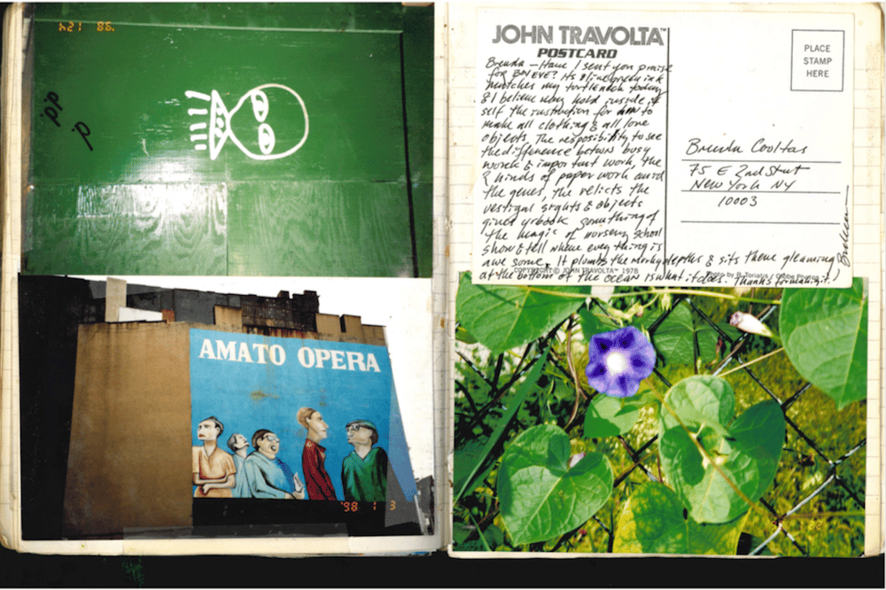 Collage of images and postcards.