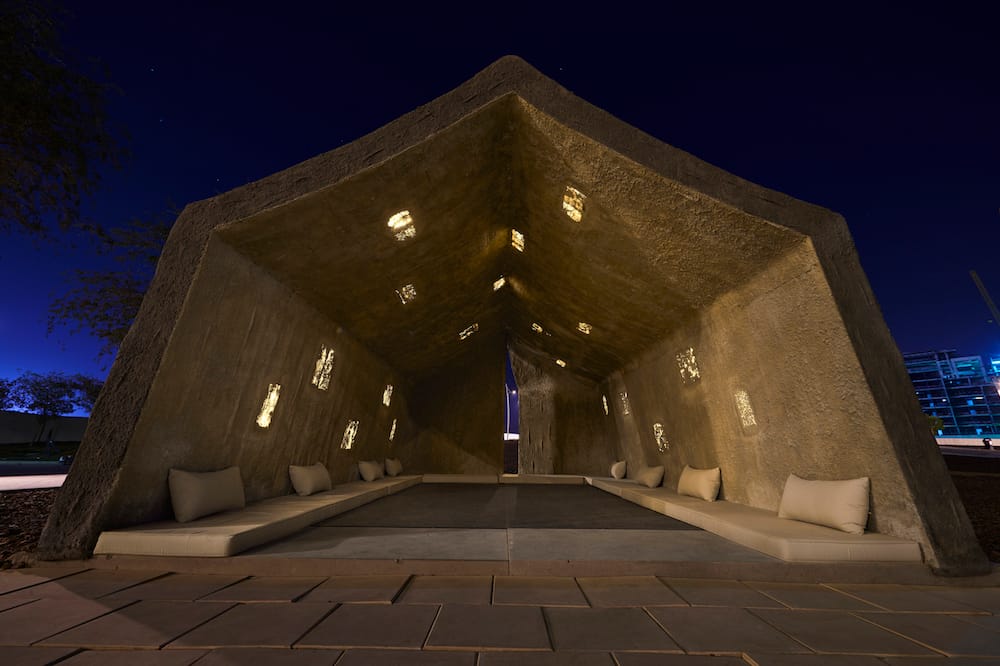 Sandi Hilal and Alessandro, "Concrete Tent," 2018. Photo by John Varghese.