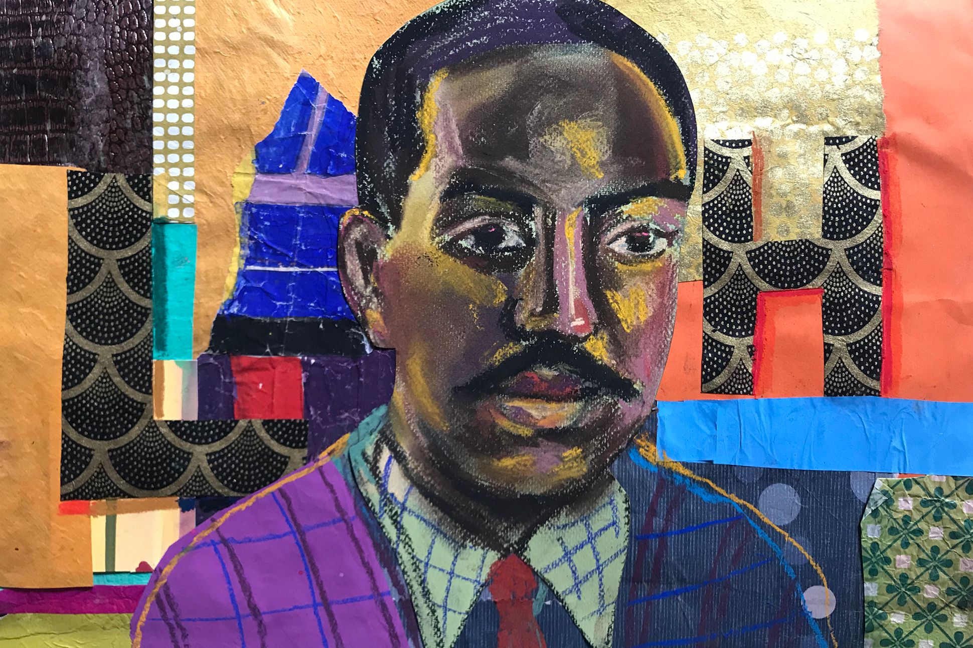 Artwork depicting Langston Hughes.