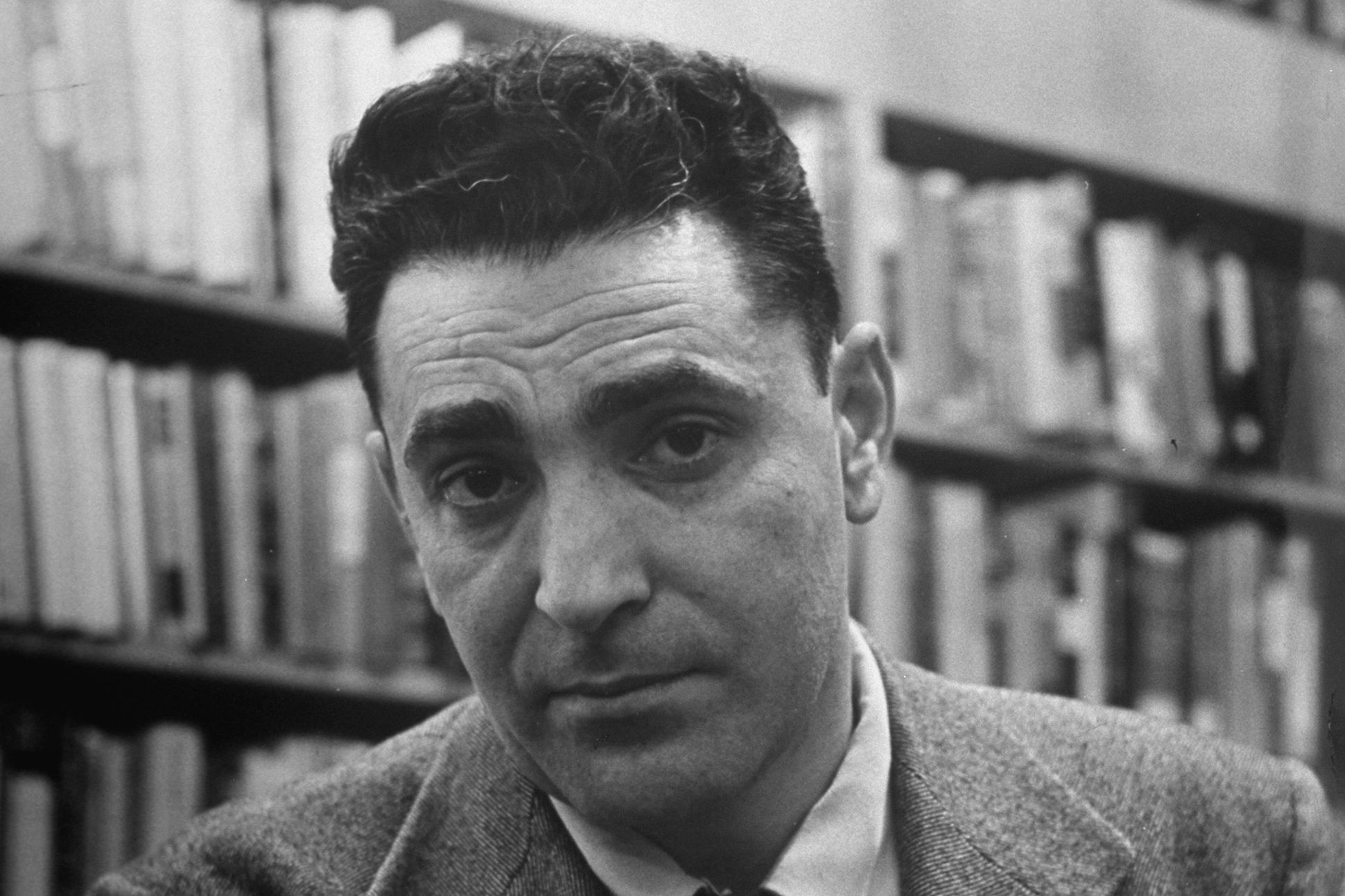 Author Alfred Hayes posing for the cover of his book