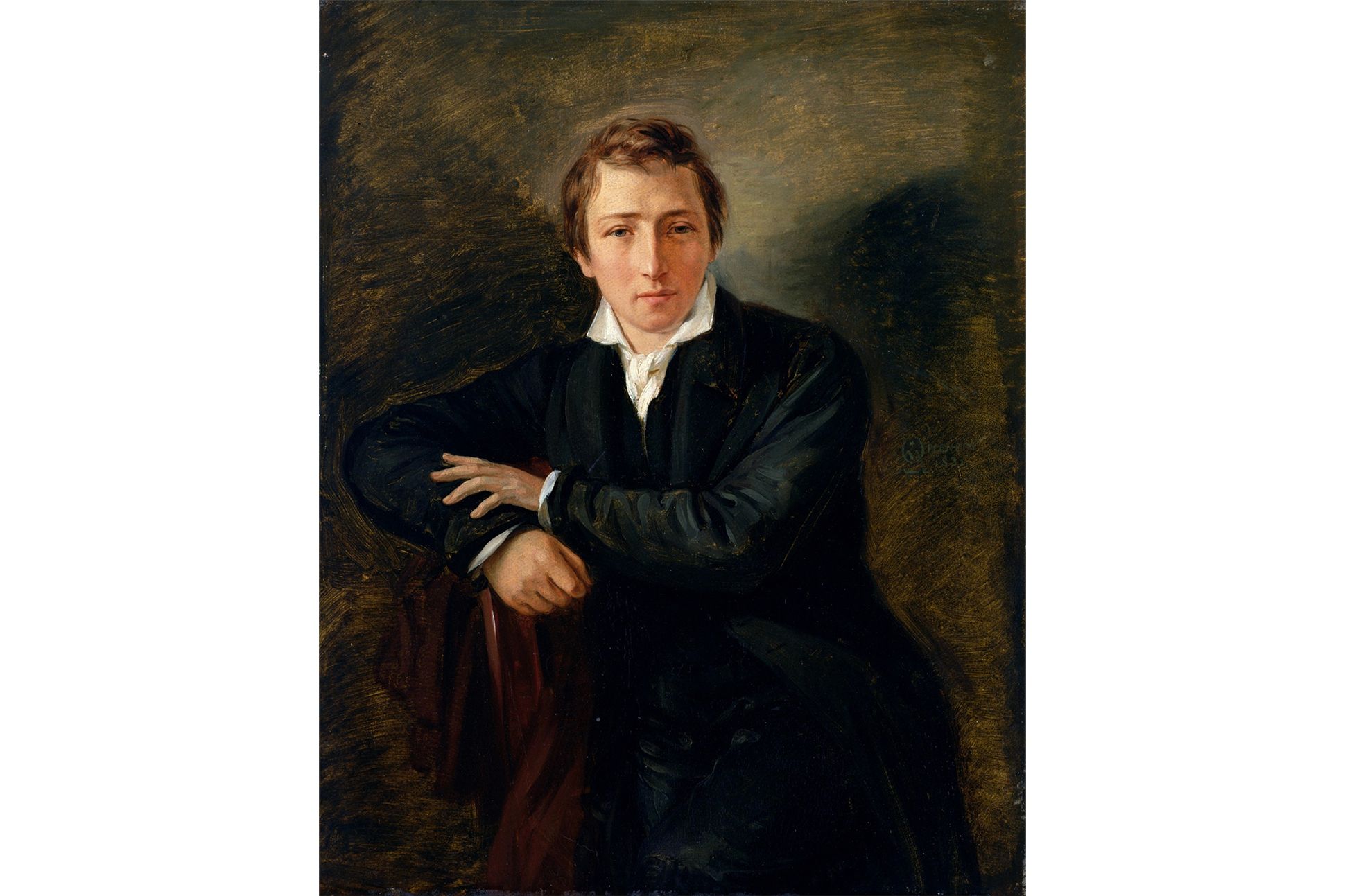 Oil painting of Heinrich_Heine Oppenheim