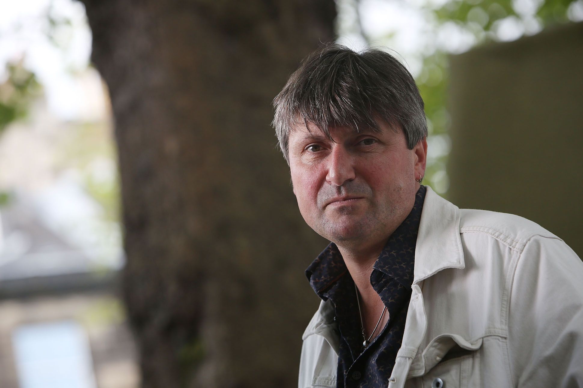 Simon Armitage, one of Britain's best-loved poets, appears at a photocall prior to an event at Edinburgh International Book Festival, on August 24, 2014 in Edinburgh, Scotland.