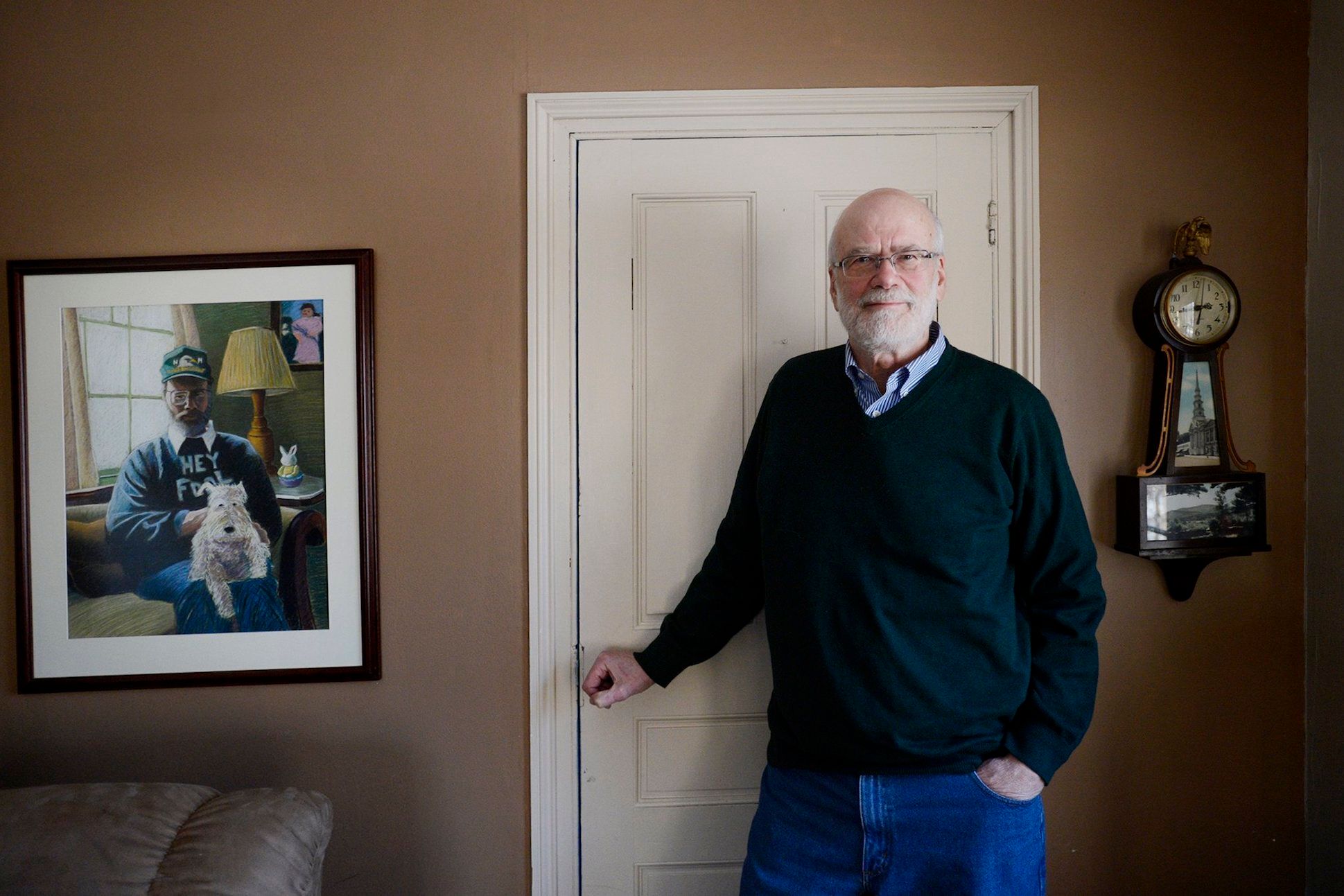 Poet Wesley McNair at his home in Mercer Monday, January 14, 2013.