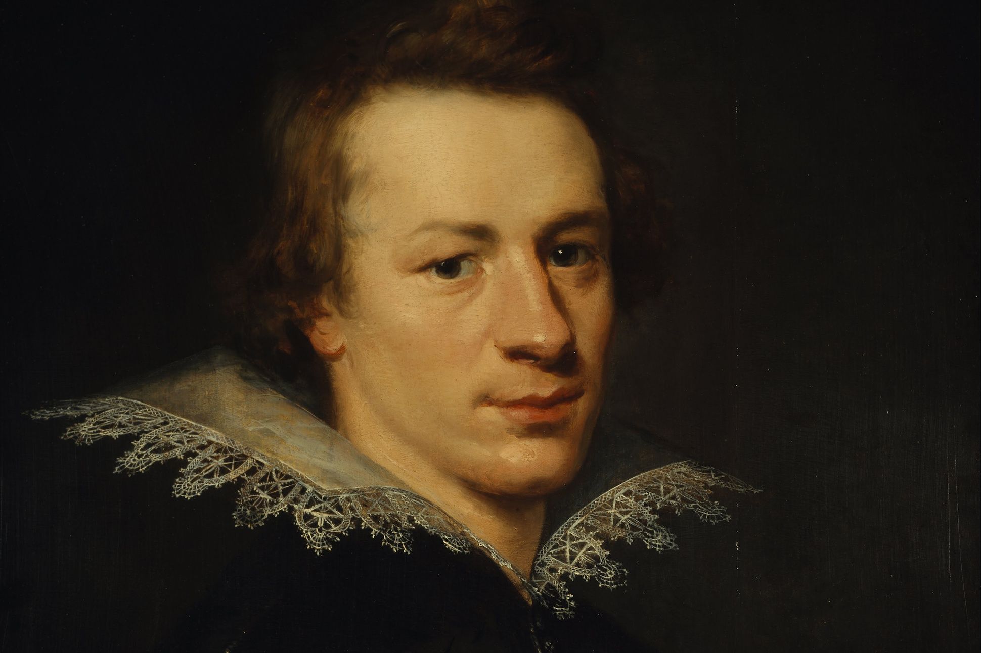 Oil painting of 16th century Scottish poet William Drummond of Hawthornden