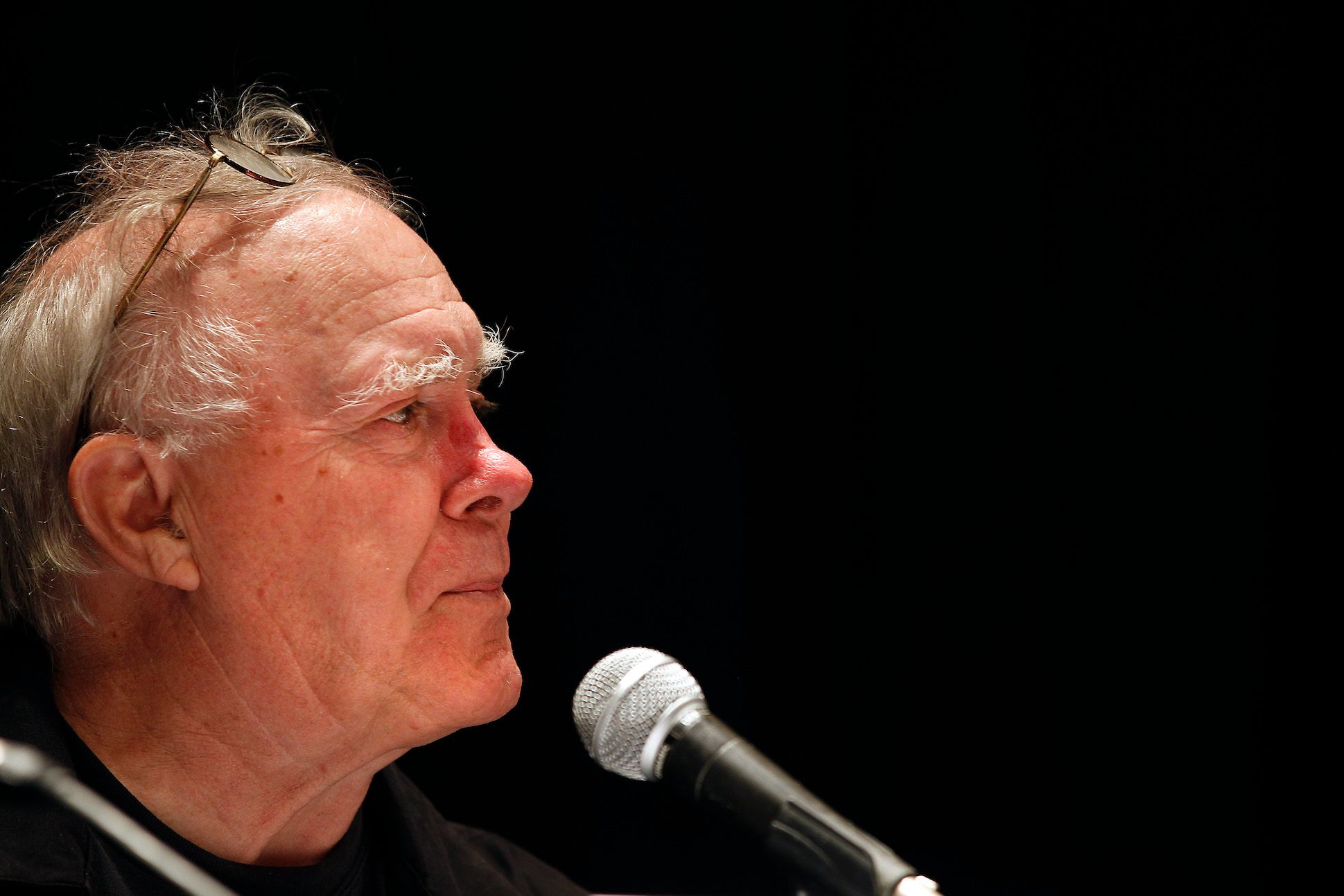 Pulitzer Prize winning poet Robert Hass speaks during the Iowa Writers' Workshop 75th Anniversary Reunion at the University of Iowa on June 11, 2011 in Iowa City, Iowa.