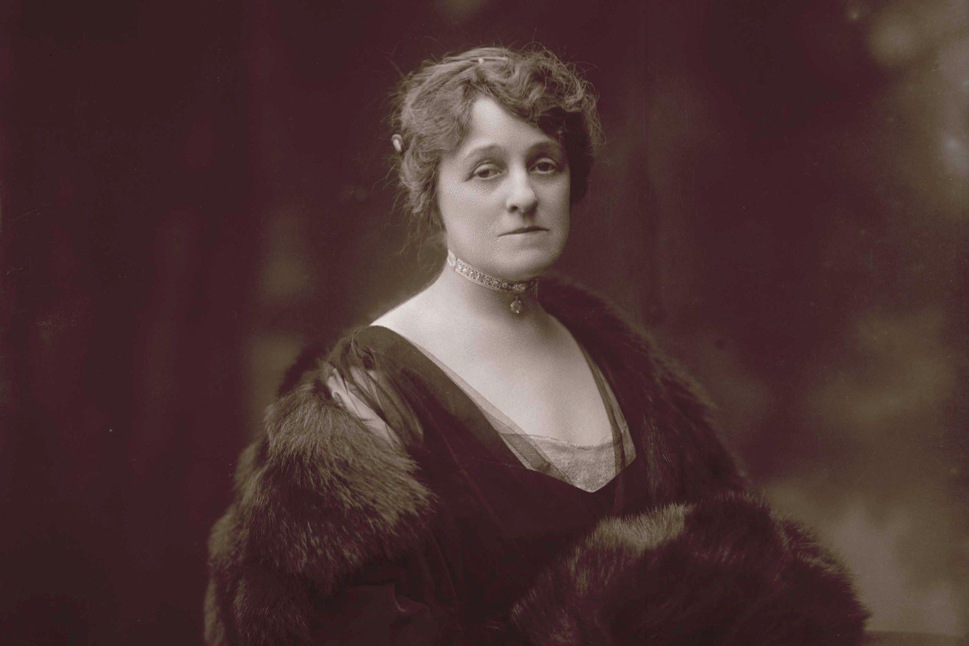 Portrait d'Edith Wharton (1862-1937), American writer. c.1919 Photo Taponier.